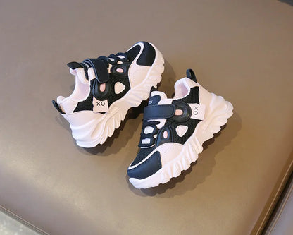 2025 New Spring Autumn Boys White Shoes Girls Breathable Mesh Casual Soft Sole Sneakers Kids Running Shoes Children Sports Shoes