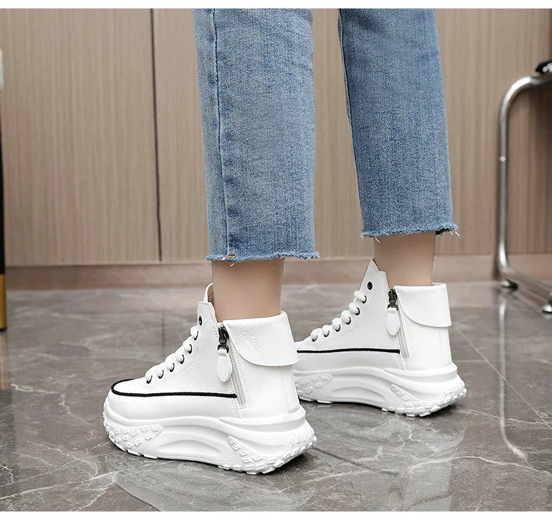 Women's Sneakers Luxury Fashion Womens Boots High-top Platform Casual Shoes New Female Outdoor Running Shoes Winter Women Shoes