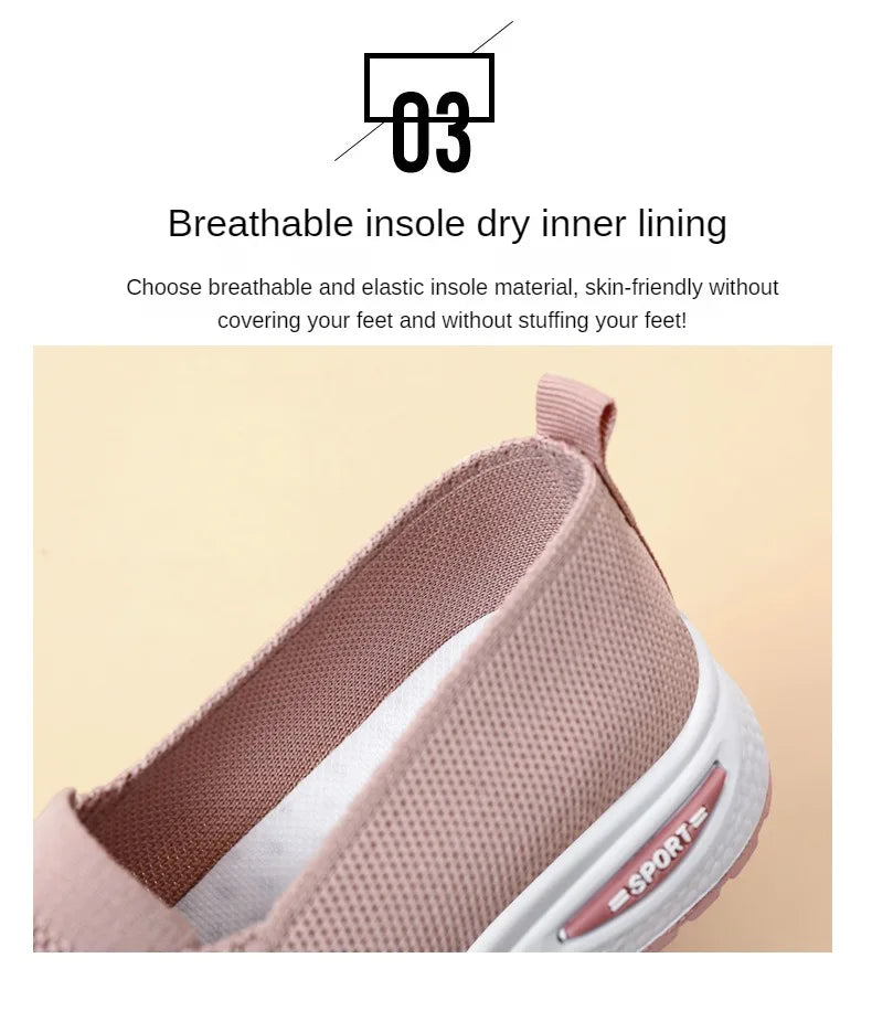 Women's Shoes 2025 Casual Sneakers Breathable Mesh Chunky Sole Affordable Free Shipping