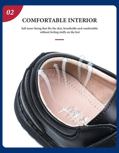 Student Shoes Season Shoes for Boys Black Shoe Children Boy 2025 Spring and Autumn The New British Style Performance Formal Wear