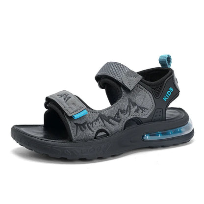 Summer New Children's Sports Sandals Boys Open Toe Air Cushion Sandals Water Beach Shoes Youth Lightweight Comfortable Slippers