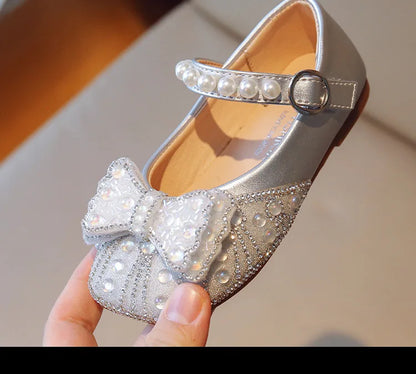 Princess Shoes for Girls Party Wedding Luxurious Glitter 23-34 Kids Single Shoe Summer Spring Autumn Fashion Girl's Flats
