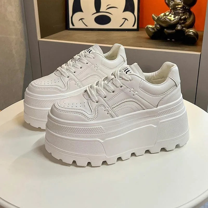 Women Sneakers Height Increasing Platform White Shoes for Women New Casual Shoes with Soft Sole Board Shoe Zapatos De Mujer