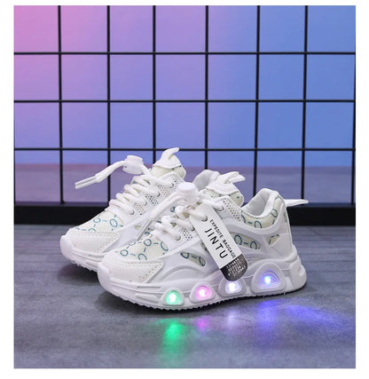 Kids Sneakers Spring New Girl Sneakers Casual LED Kid Shoes Fashion Girls' Shoes Designer Shoes Tenis De Mujer