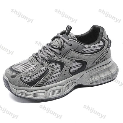 Women's Fashion Chunky Sneakers 2026 Spring Autumn New Platform Height Increase Shoes Comfortable Breathable Casual Sport Shoes