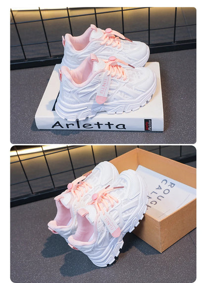 Girls Sneakers Children Casual Shoes Mesh Platform Designer Tennis Sneaker Kids Sports Shoe for Girl