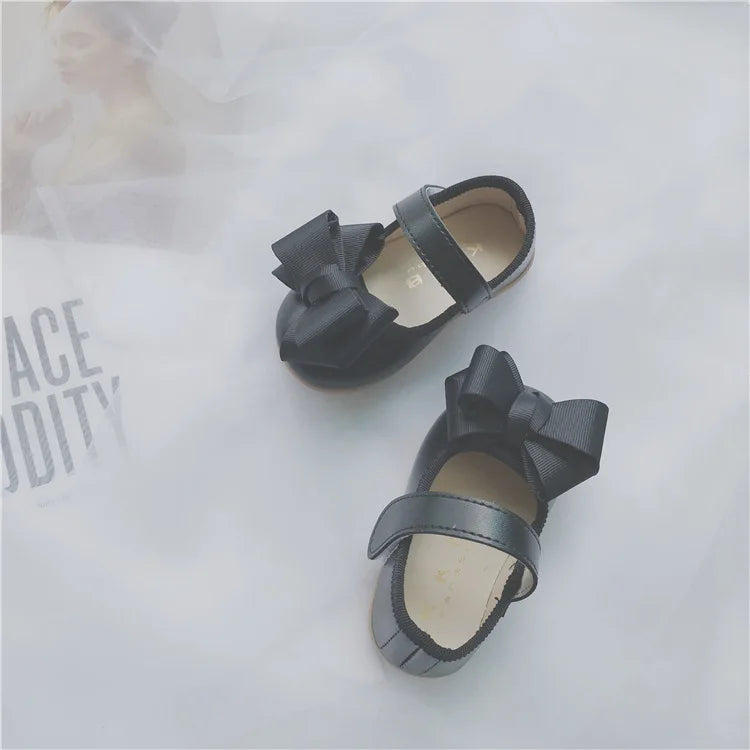 Baby Girls Shoes Toddler Little Girl Mary Jane Dress Shoes PU Anti-slip Soft for Kids Girl Party Bowknot Princess Shoes