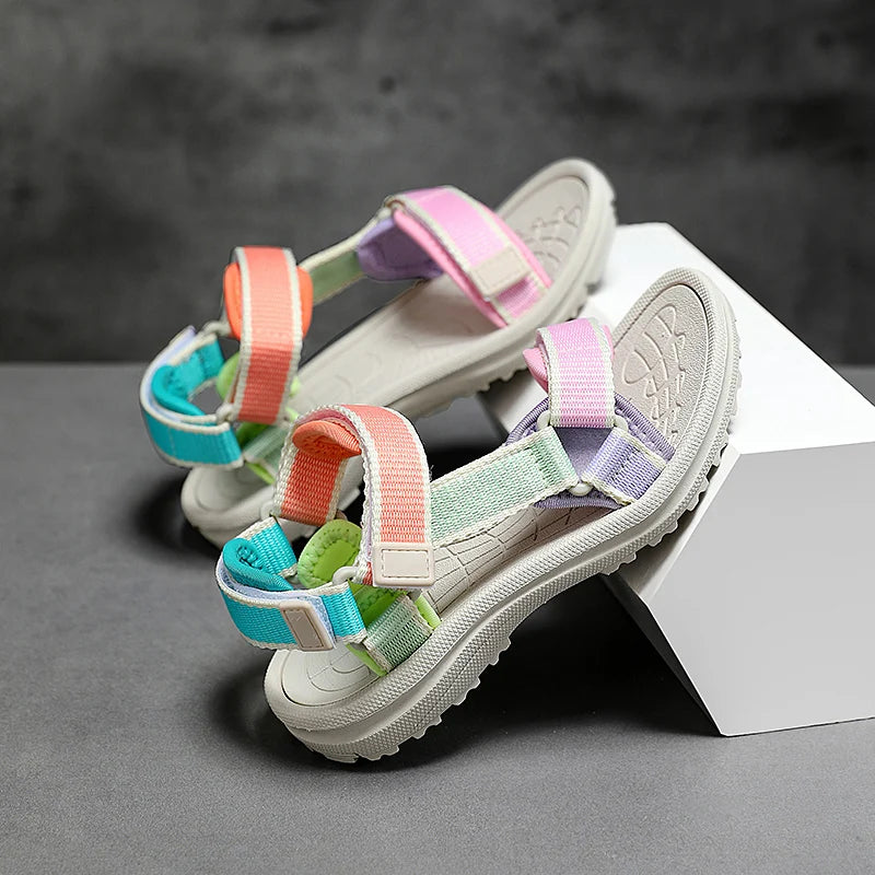 Summer Children's Sandals Breathable Sports for Girls Casual Outdoor Beach Shoes Kids Non-slip Soft Sole Sandalias Size 30-38