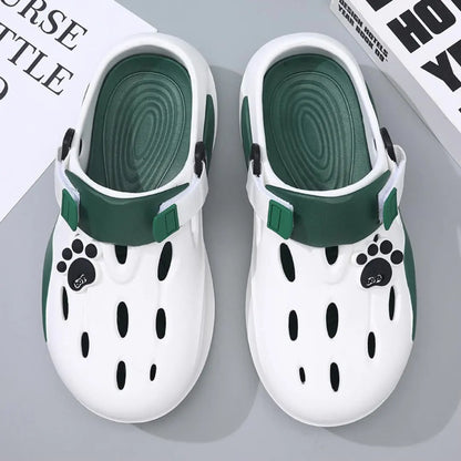 New Summer Men's Barefoot Sandals Soft Sole Comfortable Breathable Non Slip Tulip Slippers Thick Sole Casual Walking Beach Shoes