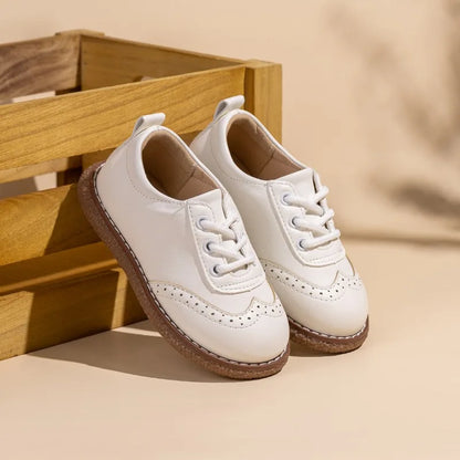 New Spring Autumn Children Formal Leather Shoes Causal Girls Fashion Flat Shoes Versatile Kids Boys Uniform Performance Shoes