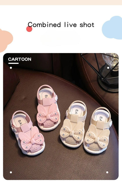 Solid Bow Children's Summer Shoes Cute PVC Beach Non Slip Sandals For Baby Girls Footwear Soft Infant Kids Fashion Sandals