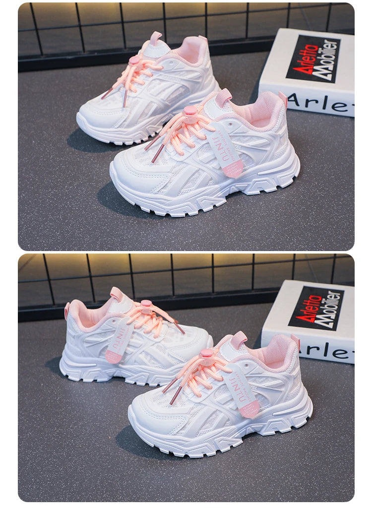 Girls Sneakers Children Casual Shoes Mesh Platform Designer Tennis Sneaker Kids Sports Shoe for Girl