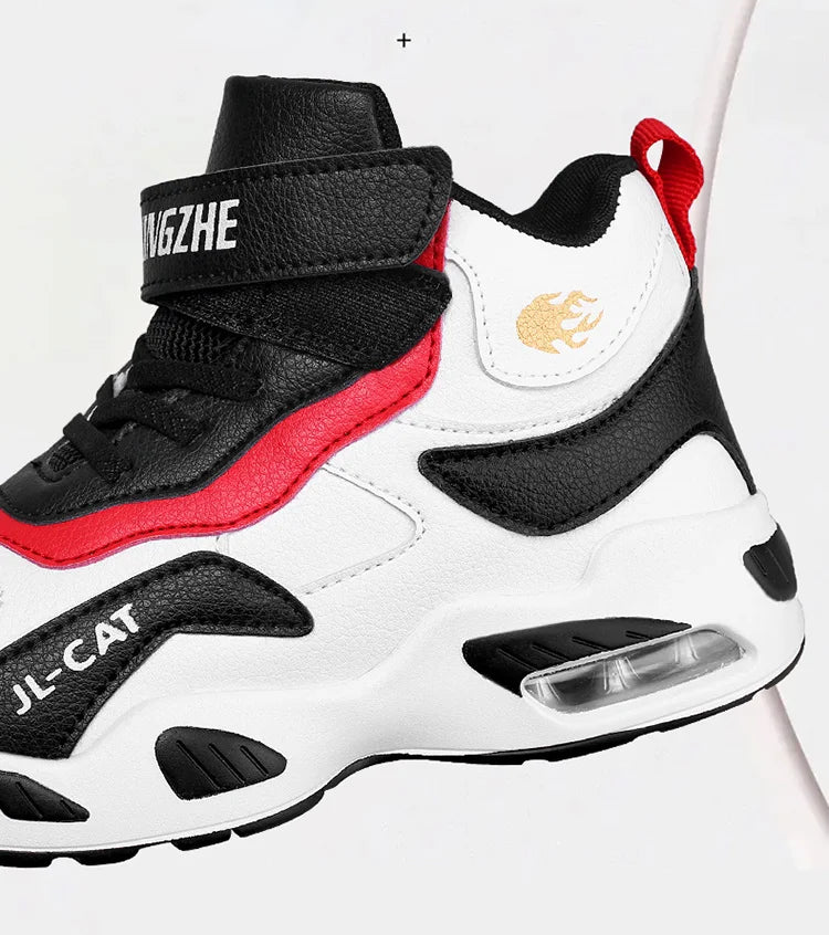 Kids Basketball Shoes Boys Student Sports Shoes School Daily Outdoor Running Sneakers High Top Children Basketball Sneakers