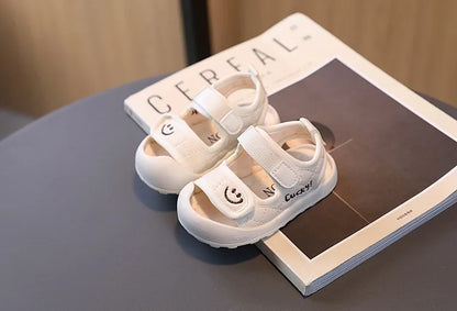 Toddler Sandals Summer Children Shoes Little Kids Sport Sandals Lucky Smile Face Unisex Baby Boys Girls Casual Anti-slip Sandals