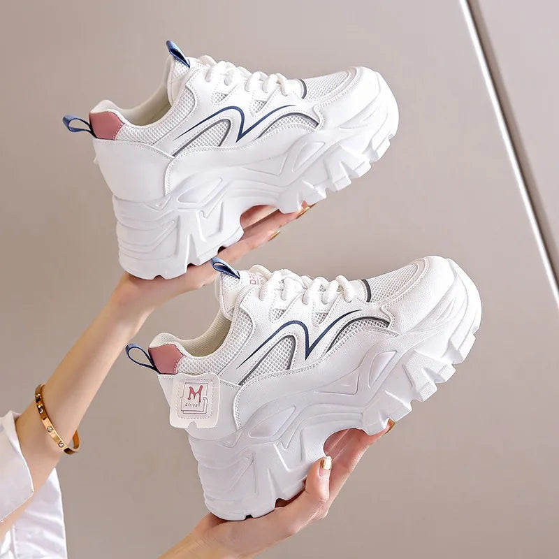 New Women Platform Casual Sneakers Autumn Fashion Women Comfortable Increased Sport Shoes Outdoor Breathable Basketball Sneakers