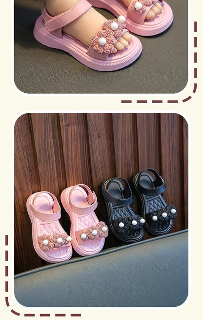 Kids From 2-9 Years Princess Shoes Summer Girls Sandals Casual School Kids Shoe Outdoor Beach Sandal Children's Student sneaker