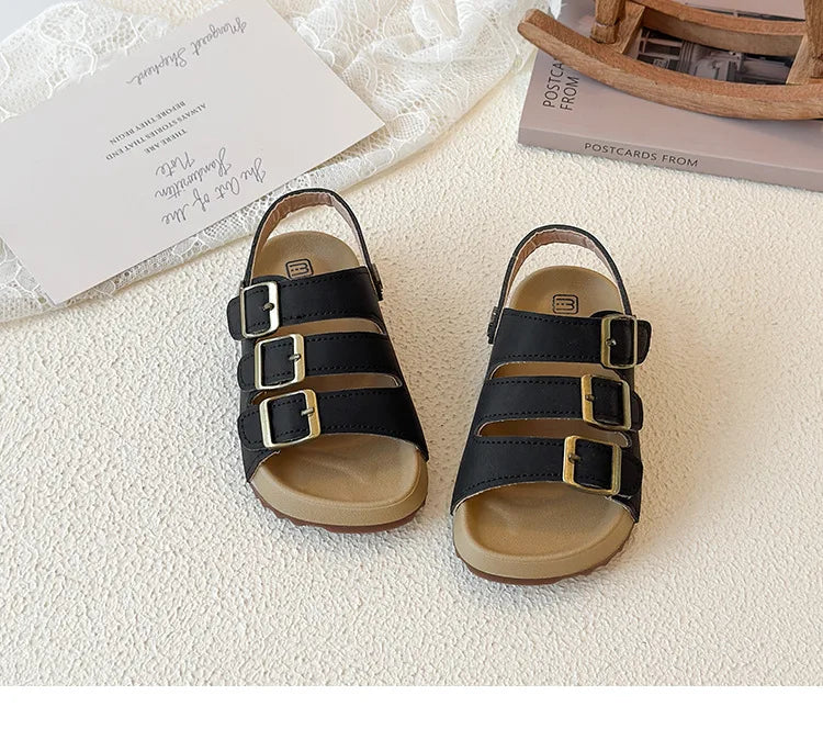 Girls Boys Summer New Fashion Korean Style Soft Bottom Anti-slippery Versatile Open-toe Beach Shoes