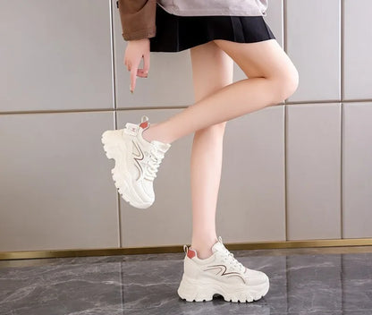 New Women Platform Casual Sneakers Autumn Fashion Women Comfortable Increased Sport Shoes Outdoor Breathable Basketball Sneakers