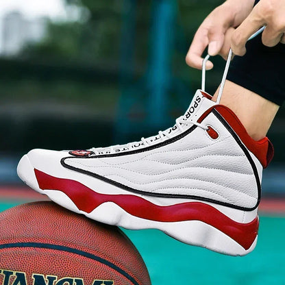 Original Boys High Ankles Sneakers Anti Slip Basketball Trainers Unisex Plus Size 45 Outdoor Sneakers for Men Basket Shoe Women