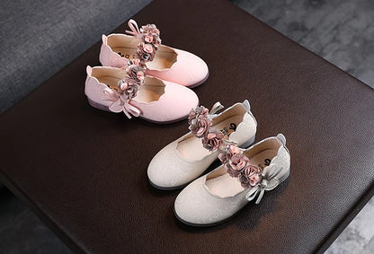Kids Girls Party Shoes Students Non-slip Performance Leather Footwear Solid Color Children  Wedding Shoes Baby Princess Footwear