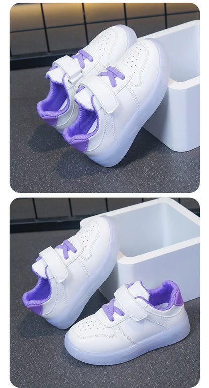 Zapatos Fashion Girls' Sneakers Spring New Kids Luminous Shoes Breath Boys Shoes Anti Slip Girls Casual Shoe Кроссовки