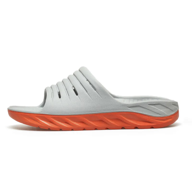 Slippers Men's Summer Large Size 49 Thick-soled Soft Material Arch Shock Absorption Flip-flops Beach Shoes Non-slip Safety Shoes