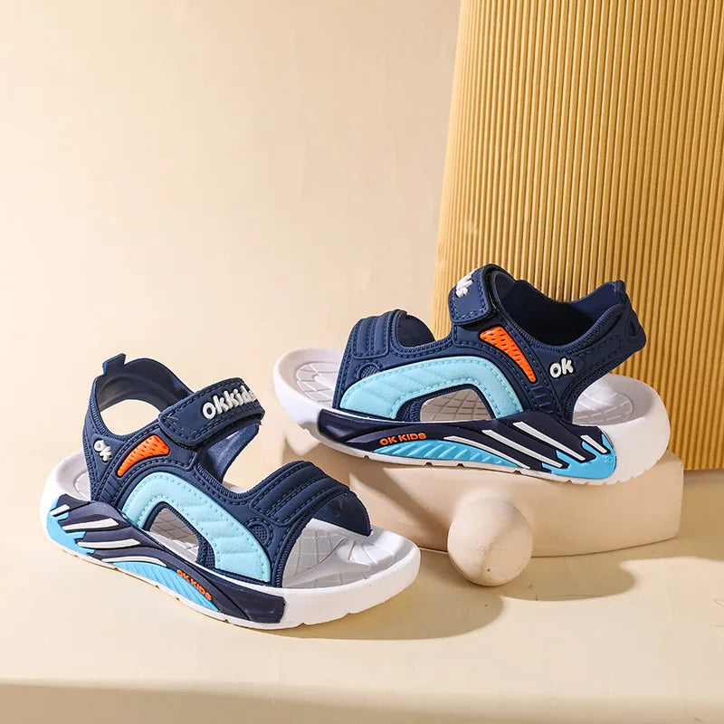 New Children's Shoes Fashionable and Versatile Open toed Beach Shoes Soft soled Comfortable Sports Sandals