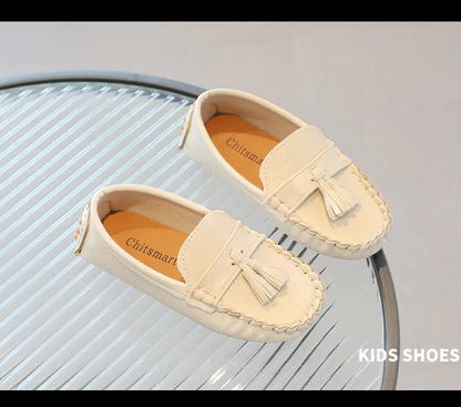 Kids Shoes Boys Girls Slip on Casual Shoes Children Shallow Soft Sole Leather Shoe Toddler Light Flat Loafers Zapatos Niño 여아구두