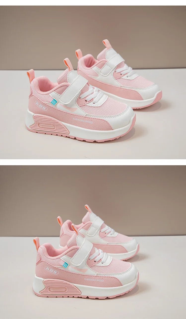 Children's Platform Sneakers Spring Autumn New Girls' Mesh Breathable Flats Lightweight Comfortable Non Slip Boys' Running Shoes