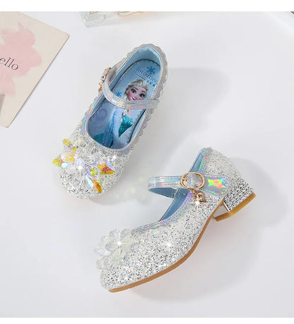 Spring New Children's Shoes Ice And Snow Romance Princess Elsa Shoes Girl's Fashion Sandals Crystal Princess Shoes
