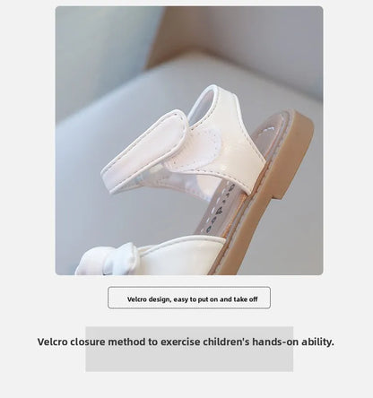 Girls Princess Sandals with Bow-knot Fashion Classic Baby Kids Beach Shoes Children Summer Sandals Simple Size 21-30 Hot Sale