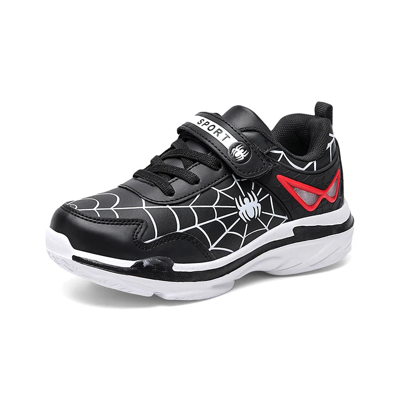 Kids Shoes Boys Sneakers Red PU Leather Children Sneakers New Fashion Casual Fashion Sports Outdoor Running Tennis Shoes for Boy
