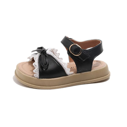 Girls Sandals Sweet Bow Toddler Kids Princess Beach Shoes Soft Sole Summer New Children Casual Shoes Breathable Non-slip