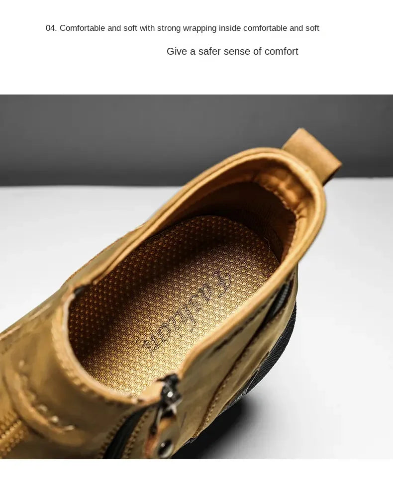 Sneakers Men Casual Shoes Outdoor Anti Slip Man Ankle Boots High Quality Sneakers Man Flat Bottomed Short Boots Shoes for Men