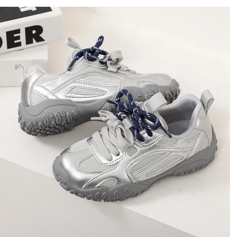 Boys Girls Skate Sneakers  New Autumn Toddler Walking Shoes Soft Sole Non-slip Versatile School Outdoor Mountain Trainers