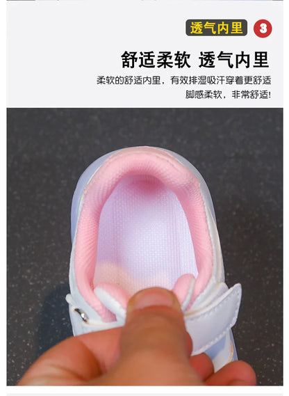 Zapatos Fashion Girls' Sneakers Spring New Kids Luminous Shoes Breath Boys Shoes Anti Slip Girls Casual Shoe Кроссовки