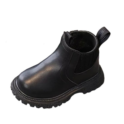 Kids Short Boots Fashion Boys Shoes Autumn Winter Leather Children Boots Non-Slip Toddler Girls Boot Toddler Snow Shoes