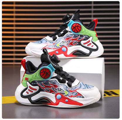Kids Sneakers Fashion Basketball Shoes for Children Boys Breathable Mesh Sneakers Casual Sports Shoes New Design Trainers