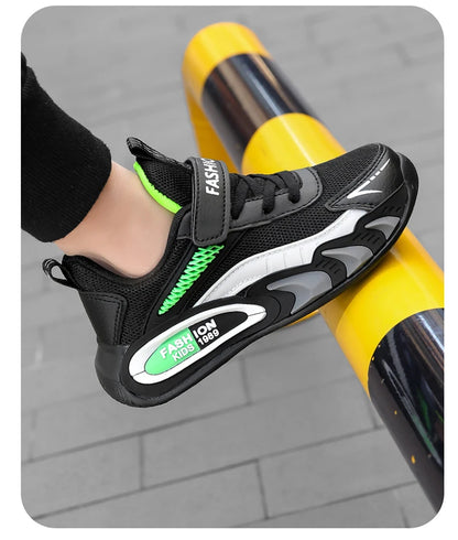 Children's Sneakers for Boys Breathable Mesh Running Sports Shoes Lightweight Students Kids Casual Walking Shoes Non-Slip
