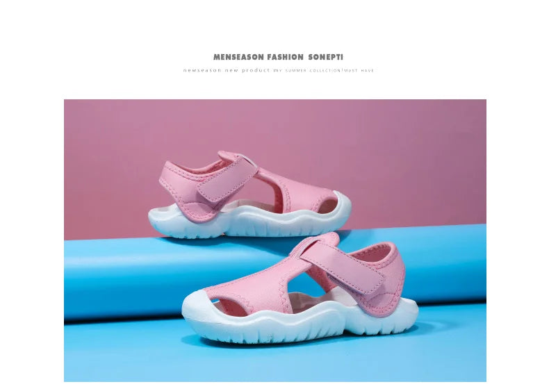 Baby Sports Sandals Brand Fashion Kids Shoes Girls Boys Breathable Anti-slip Beach Toddler Sandal Soft Sole Children Shoes
