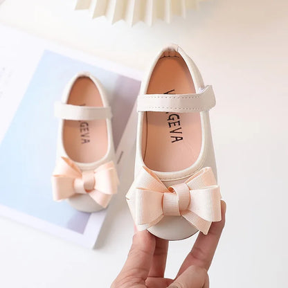 Baby Girls Shoes Toddler Little Girl Mary Jane Dress Shoes PU Anti-slip Soft for Kids Girl Party Bowknot Princess Shoes