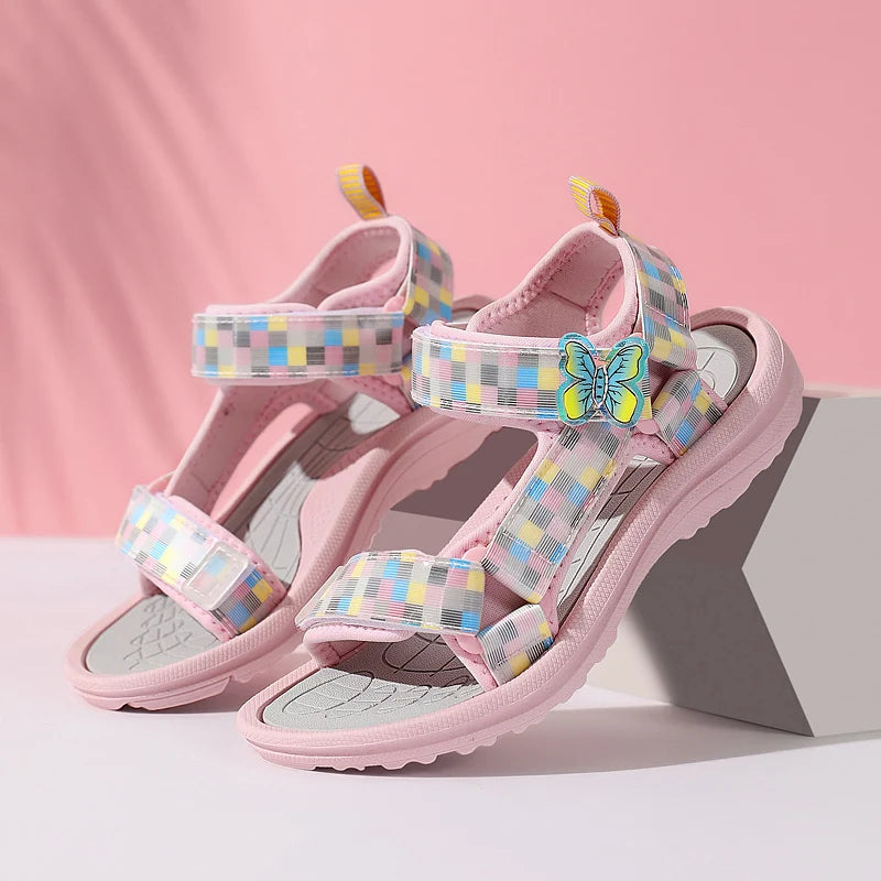 Summer Children Sandals Baby Toddler Soft Non-slip Princess Shoes Baby Cute Pearl Princess Dance  Kids Performance Prop