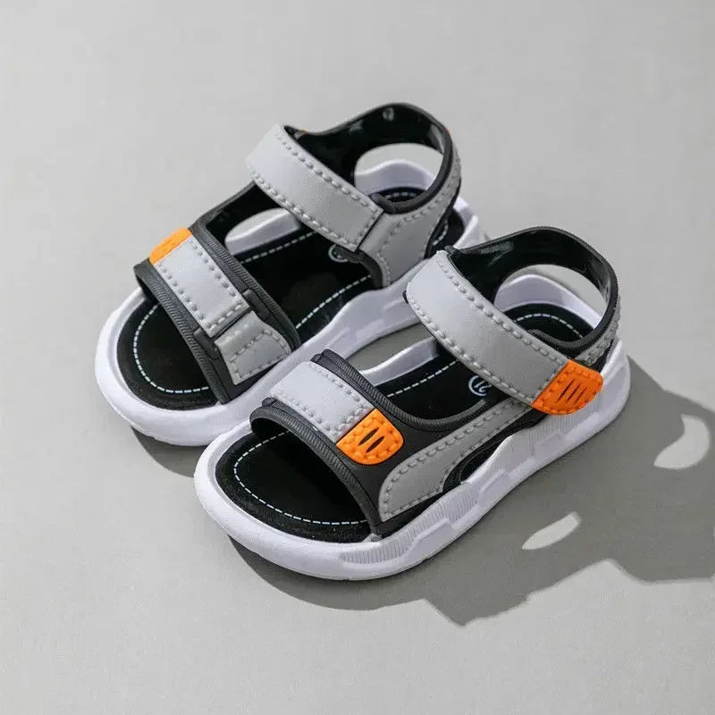 Summer Baby Sandals Solid Color Baby Boy Sandals Soft Sole Anti-slip Boys Girls Sandals Toddler Baby Shoes Beach