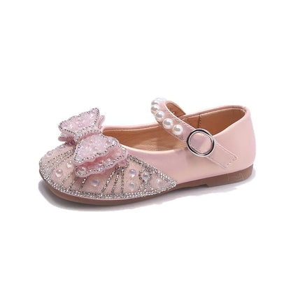 Princess Shoes for Girls Party Wedding Luxurious Glitter 23-34 Kids Single Shoe Summer Spring Autumn Fashion Girl's Flats
