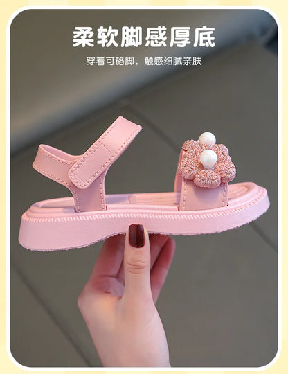 Kids From 2-9 Years Princess Shoes Summer Girls Sandals Casual School Kids Shoe Outdoor Beach Sandal Children's Student sneaker