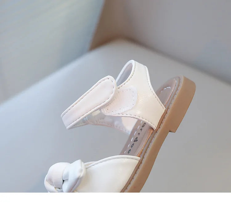 Girls Princess Sandals with Bow-knot Fashion Classic Baby Kids Beach Shoes Children Summer Sandals Simple Size 21-30 Hot Sale