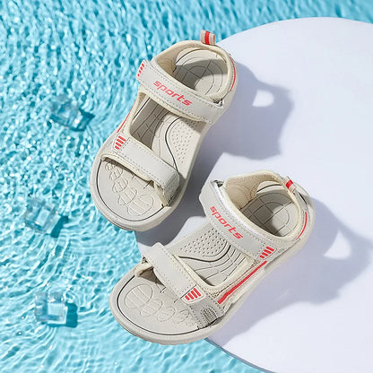 Summer breathable sports sandals for boys, casual beach shoes for children, soft soled comfortable open toe sandals for children