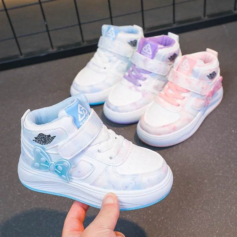 Children's SneakersGirls Casual Shoes Student Shoes Anti-slip Teen Sport Pink Blue Shoes Size 26-37