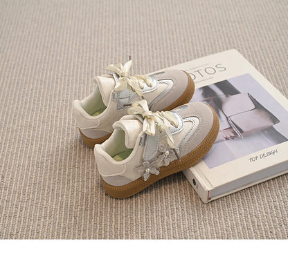 Kids Skate Sneakers for Girls 2025 Autumn New Toddler Walking Shoes Cute Ornament Non-slip Retro Comfort School Sports Sneakers