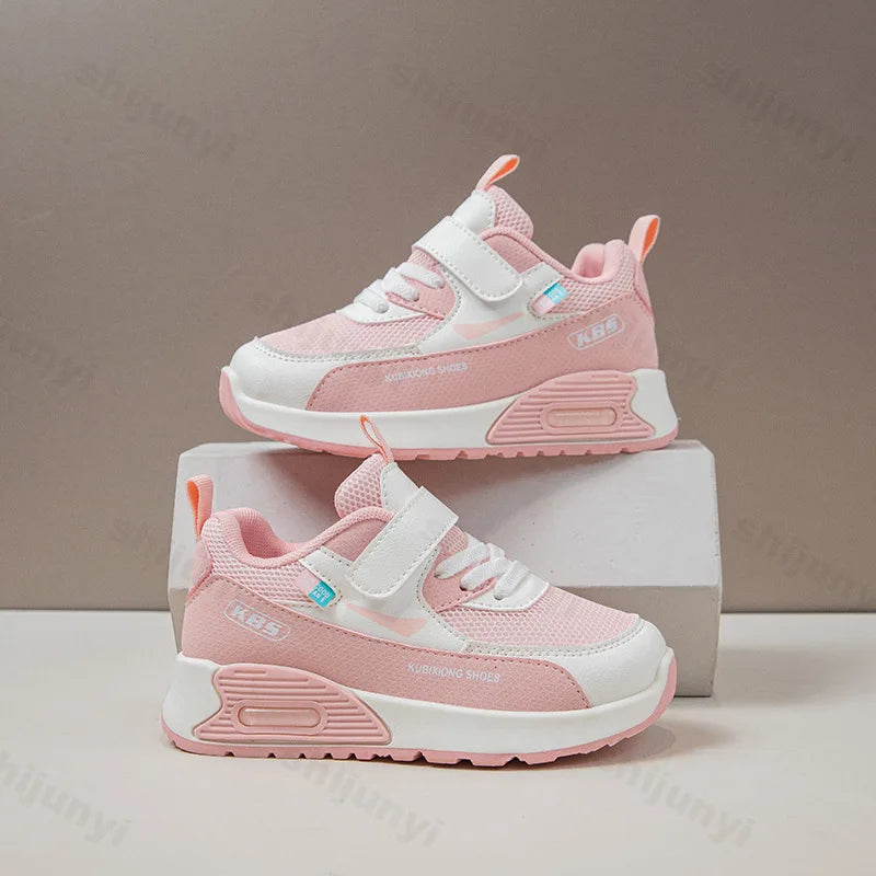 Children's Platform Sneakers Spring Autumn New Girls' Mesh Breathable Flats Lightweight Comfortable Non Slip Boys' Running Shoes